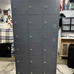 METAN Metal Locker for School Office Gym Bedroom, 18 Doors