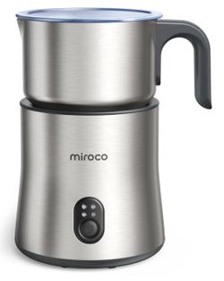 Stainless Steel Electric Milk Frother & Milk Steamer for Lattes Cappuccinos Hot Chocolate Coffee