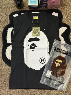Bape Tee Black N White