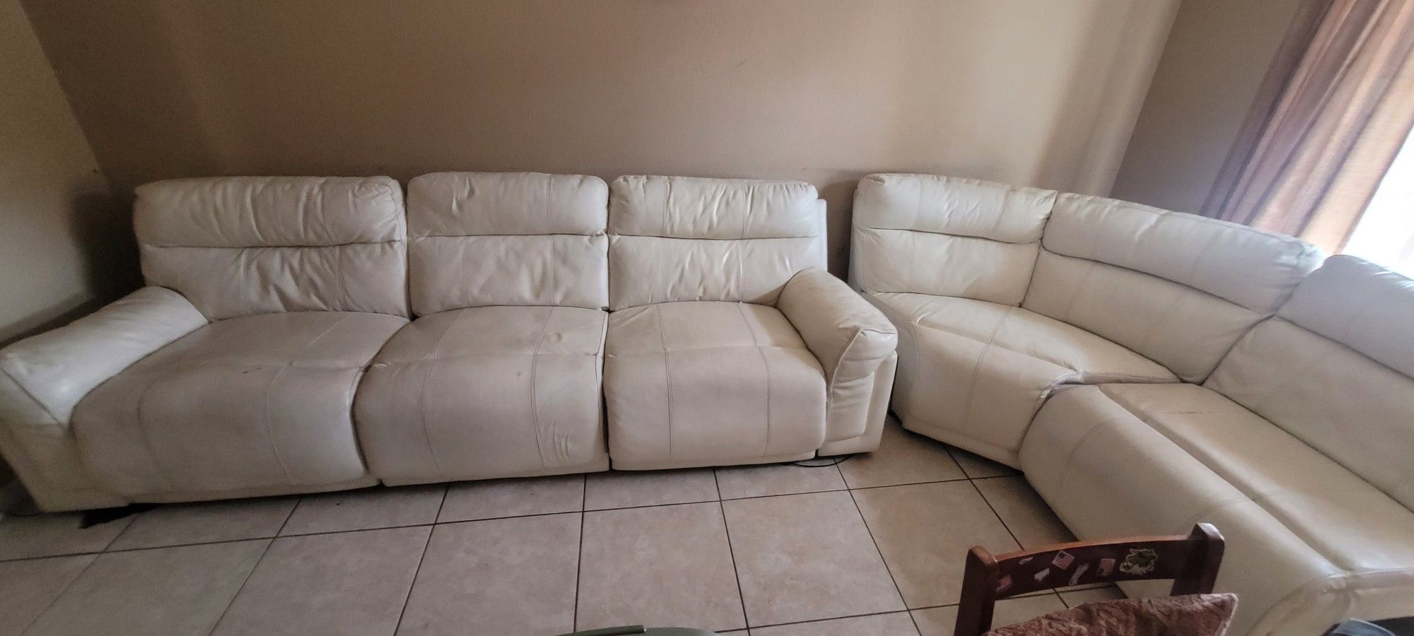 White Leather Couches