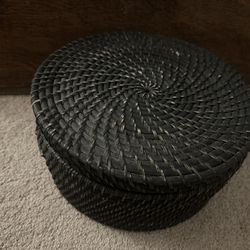 Sturdy Round Rattan Basket 