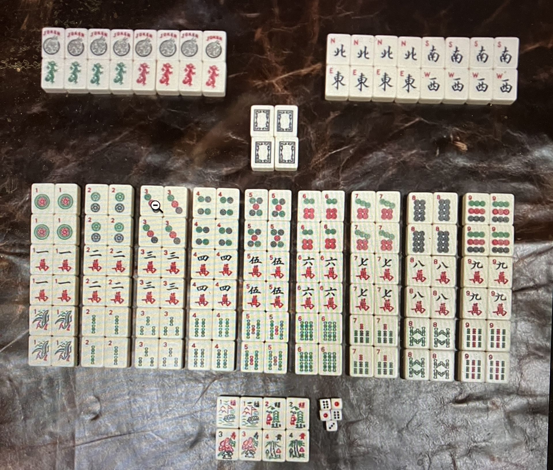 Mah Jongg Set w/ Rolling Case + xtras