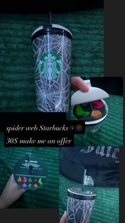 Starbucks Halloween Spider Web Tumbler🕸️🕷️