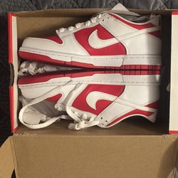Nike University Red/White Dunk Size 6.5Y