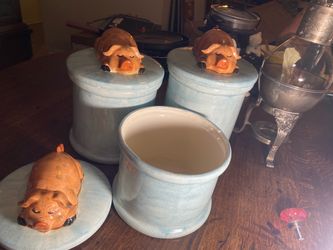 Vintage pig cookie jars