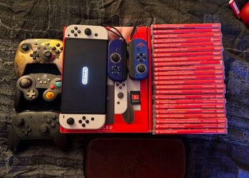 Great Condition OLED 64gb Switch With Games + Pro Controller Bundles