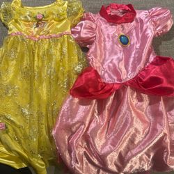 3T Bell and Princess Peach Dresses