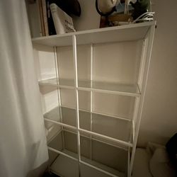 Vittsjo White Glass Shelf Bookcase
