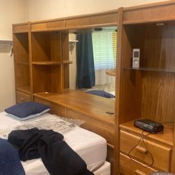 Queen Size Bed Frame With Brand New Sleep Number Mattress 