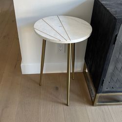Marble Top End Table