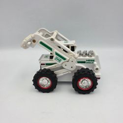 2008 Hess Toy Truck Loader White Green *MISSING LOADER* WORKS