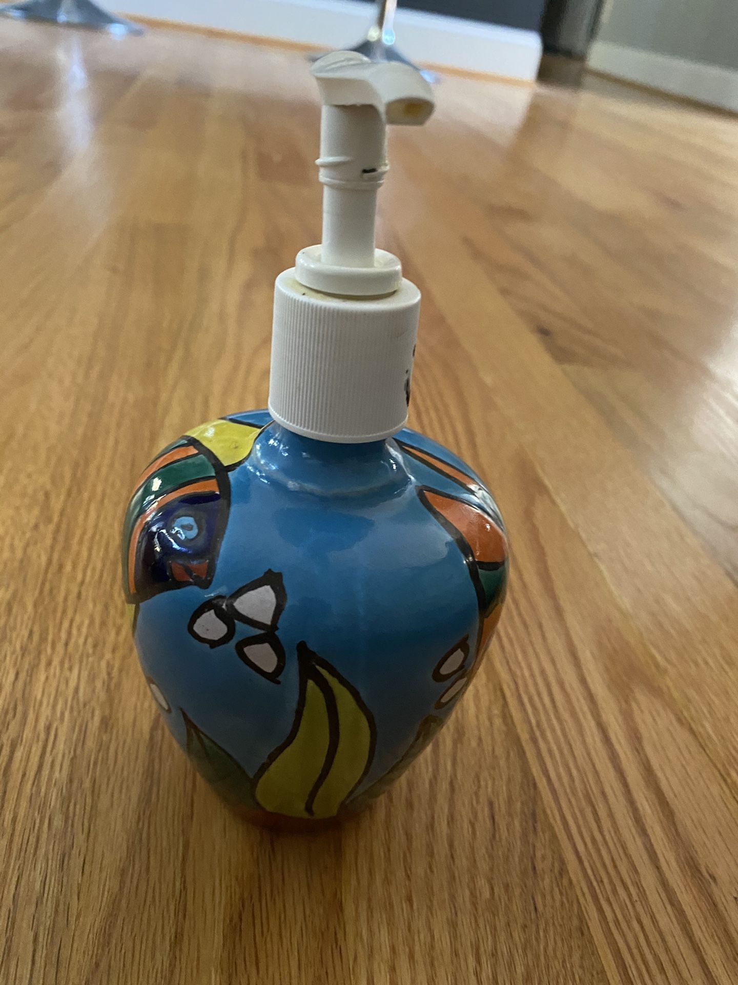 Wyland Handpainted Ocean Fish Soap Dispenser