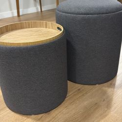 Storage Stools Side Tables Nesting 