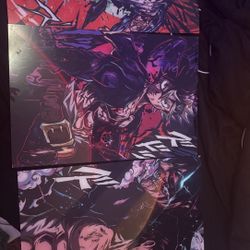 anime  hard plastic glass posters 