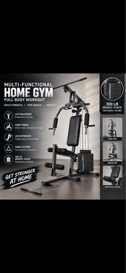 Multi-Functional Home Gym 100 lb Weight Stack