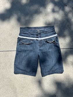 Le Jean de Marithe Francois Girbaud Men's Blue and Navy Shorts