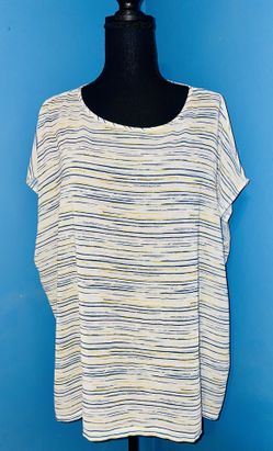 Wynne Layers Relaxed Stripe Sheer Sz M