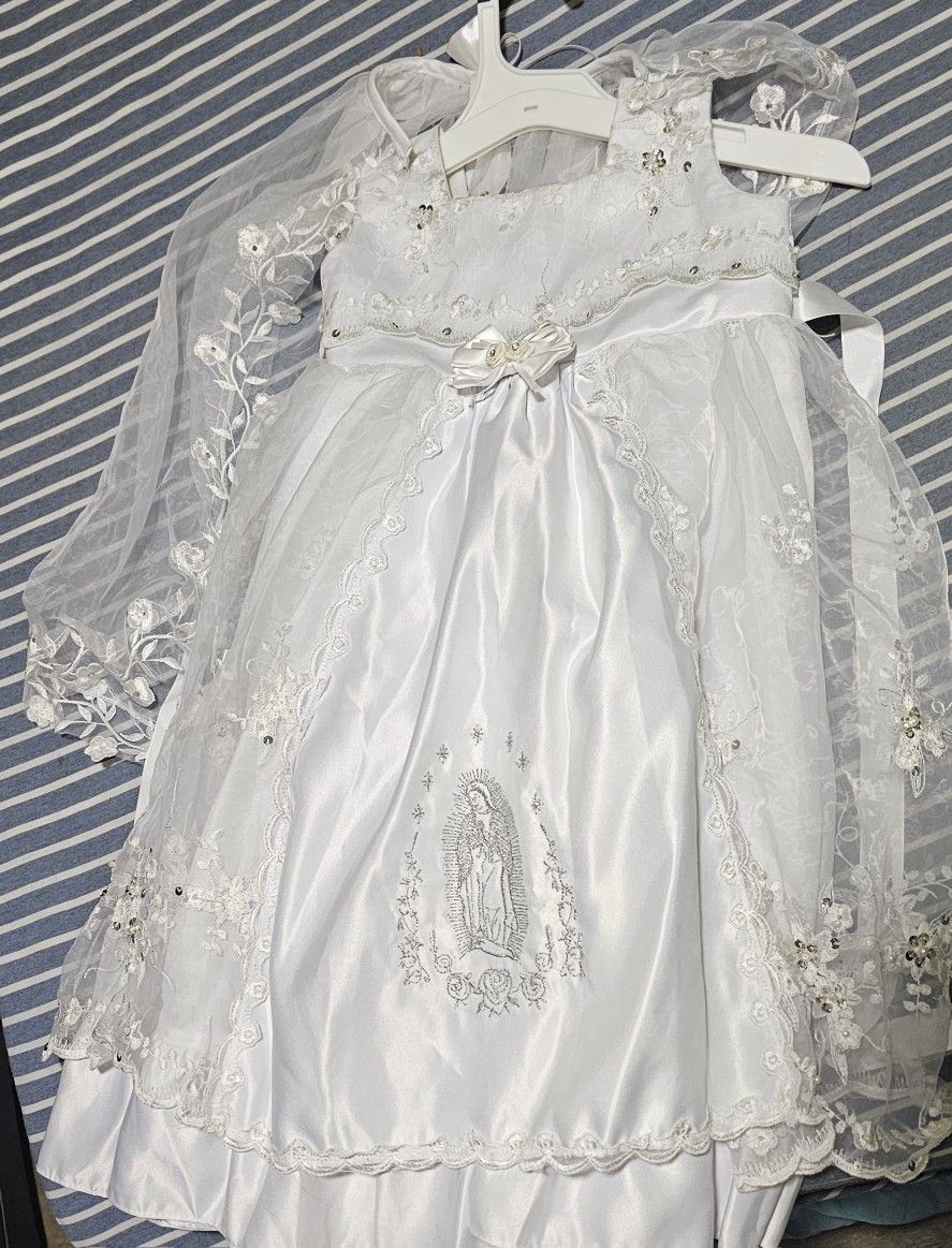Vestido Para Bautizo Talla 4.Dress For Baptism Size 4