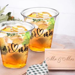 Dandat 200 Pack Disposable Wedding Plastic Cups Bulk 10oz Wedding Reception Cup
