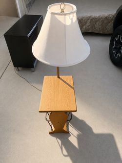 Retro Floor Lamp with Side Table & Magazine Rack * $50 or best offer*