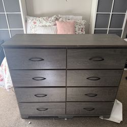 Dark Gray Wooden Dresser