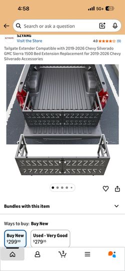 Tailgate Extender for 2019-2026 Chevy Silverado GMC Sierra 1500