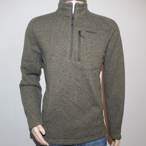 Photo Simms Fishing Mens Green 1/4 Zip Fleece Pullover Sweatshirt Sweater Size Large