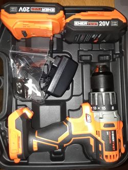 Enertwist drill kit with 2 batteries charger and hard shell case