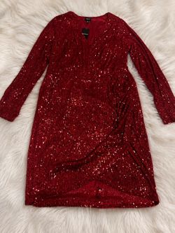 Torrid. Red sequin plus size dress.