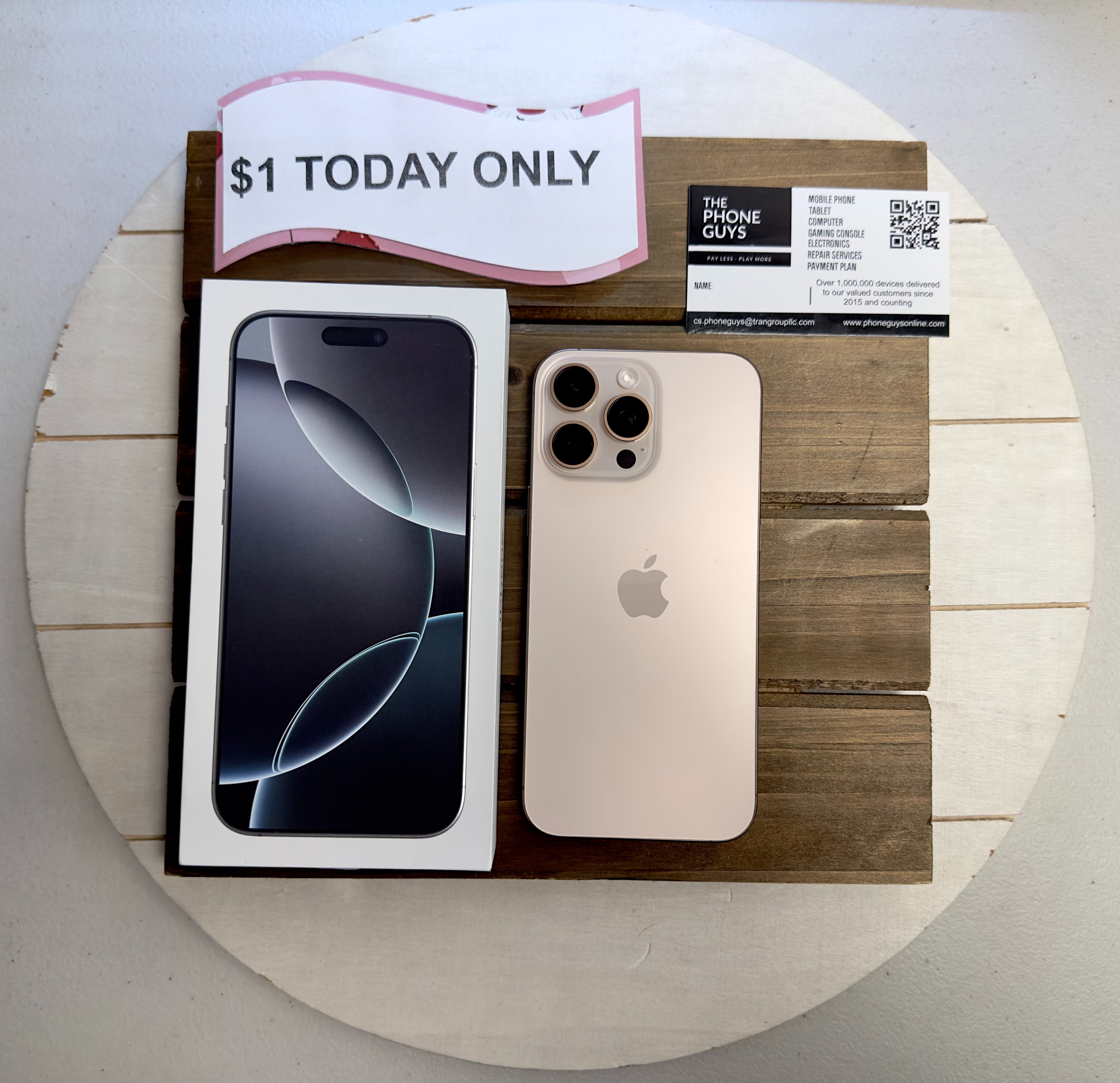 ๐ฑ Apple iPhone 16 Pro Max 5G โ Starting today only $799 or $1 to Take It Home Today!