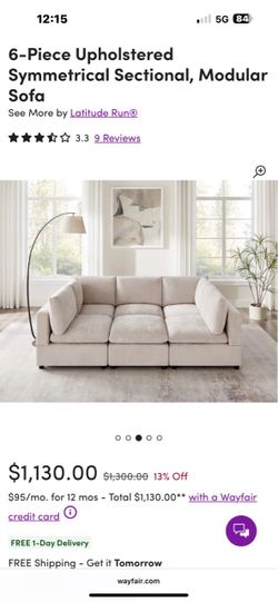 Cream colored sectional - Modular Sofa