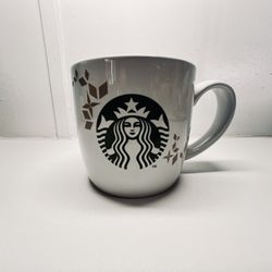 STARBUCKS Mug 2013 Holiday Collection 14 oz White Gold Collector Coffee Cup