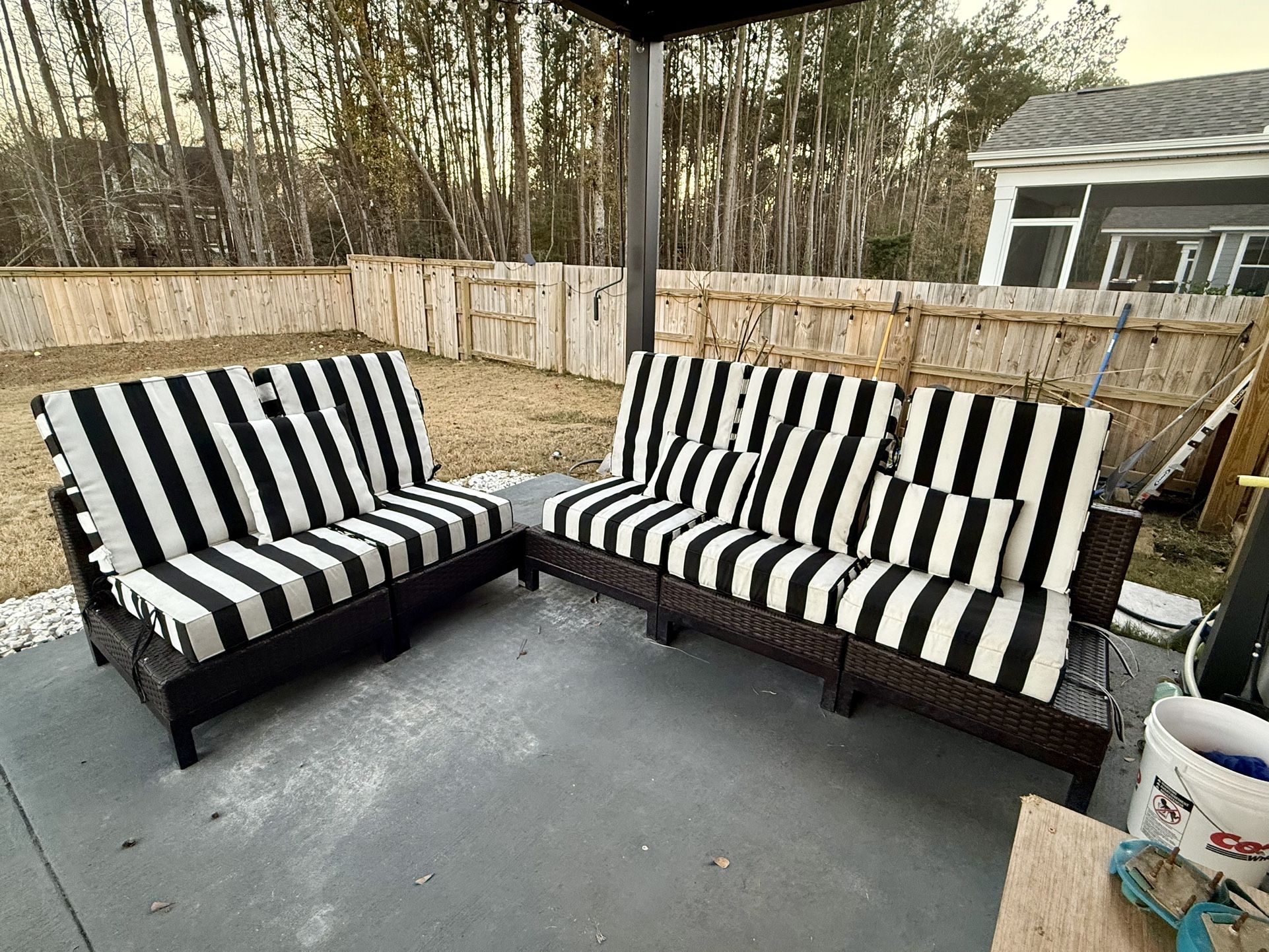 Commercial Grade Modular Wicker Patio Sectional – Cushions Included