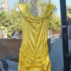 Beauty And The Beast Halloween Costume Bell Yellow Dress