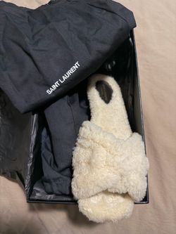 Saint Laurent Fur Sandal