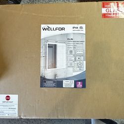 WELLFOR 24 in. W x 30 in. H Rectangular Aluminum Recessed/Surface Mount LED Medicine Cabinet with Mirror, 3x Magnifying Mirror