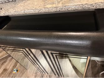 Leather bar and two stools