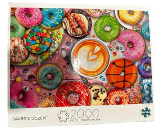Baker's Dozen Donut Puzzle 2000 Pc Jigsaw Buffalo Games 38.5" x 26.5" Free Ship