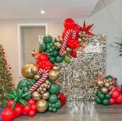 Christmas Balloon Backdrop Decor🎄