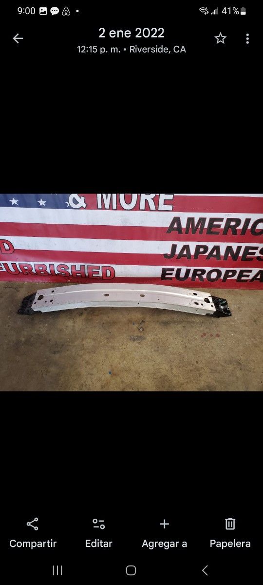 2019 - 2022 TOYOTA RAV4 RAV-4 FRONT REINFORCEMENT BAR IMPACT REBAR GENUINE USED OEM.