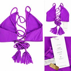 INDAH Hapa Bikini Top – Azalea Purple – Size Medium