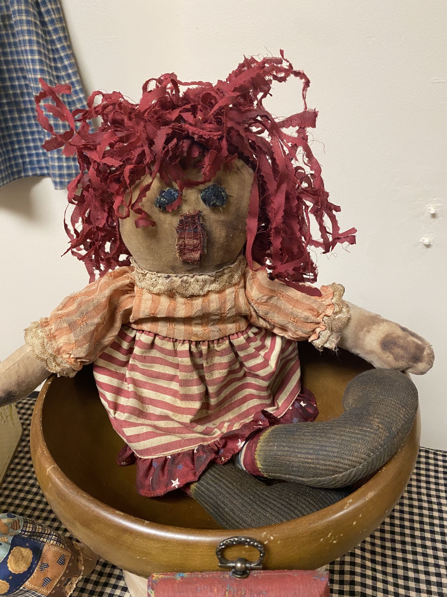Primitive Grungy Raggedy Ann Doll