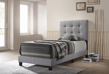 twin upholstered bed fame