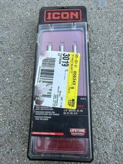 Icon 1/4 In. Drive SAE Deep Socket Set (11) Piece