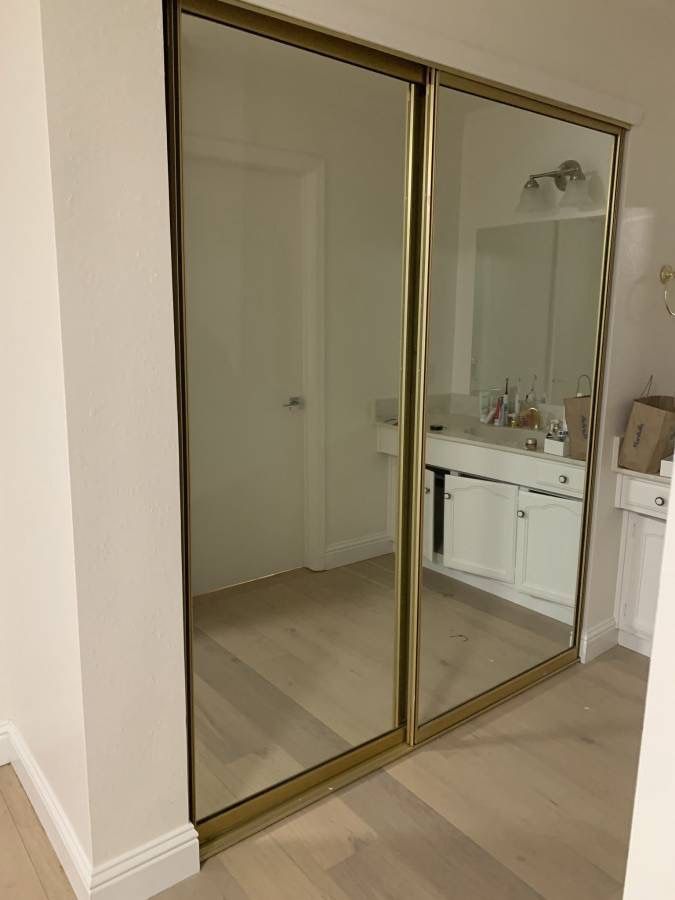 Two 42.2'' x 80'' Closet Sliding Doors With Mirror