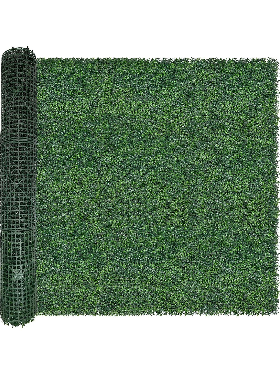 Artificial Ivy Privacy Fence Wall Screen: 5.35FT X 10FT (53.5 sqft) UV-Anti Faux Boxwood Roll Panels Greenery Backdrop Ivy Vine Leaf Hedges Fence Pane