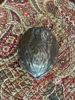 Vintage Brass Walnut-Shaped Nutcracker