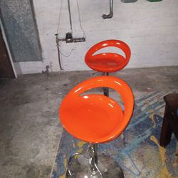 Orange Bar Stools 