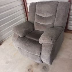 Gray Rocker Recliner Chair 