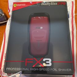 BRAND NEW BaByliss PRO FX3 Professional High Speed Foil Shaver - Red (FXX3RF)